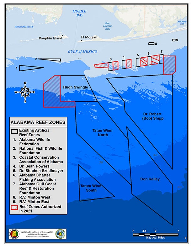 Alabama Artificial Reefs Map Artificial Reefs | Outdoor Alabama