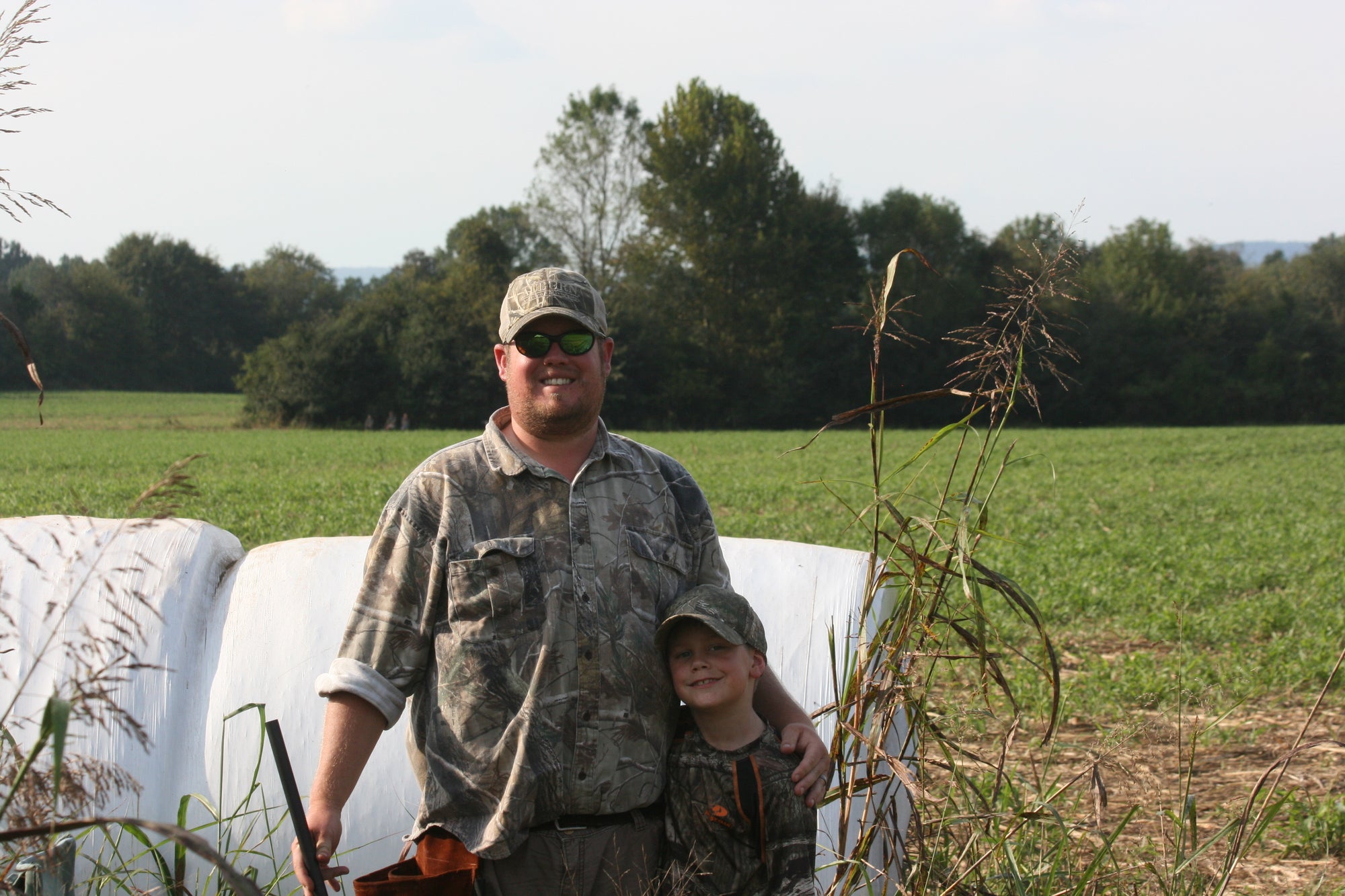 Josh Burnette with his son Logan (age 7) at a Youth Dove Hunt in Jackson County, Alabama.