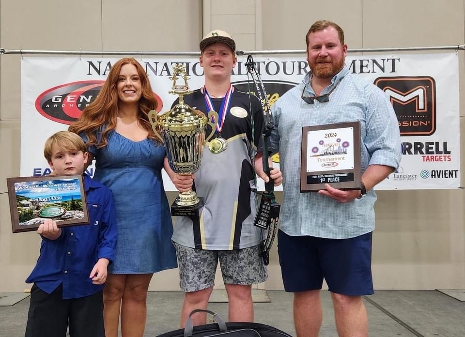 Gunnar Couch and family at the 2024 NASP Eastern National Tournament