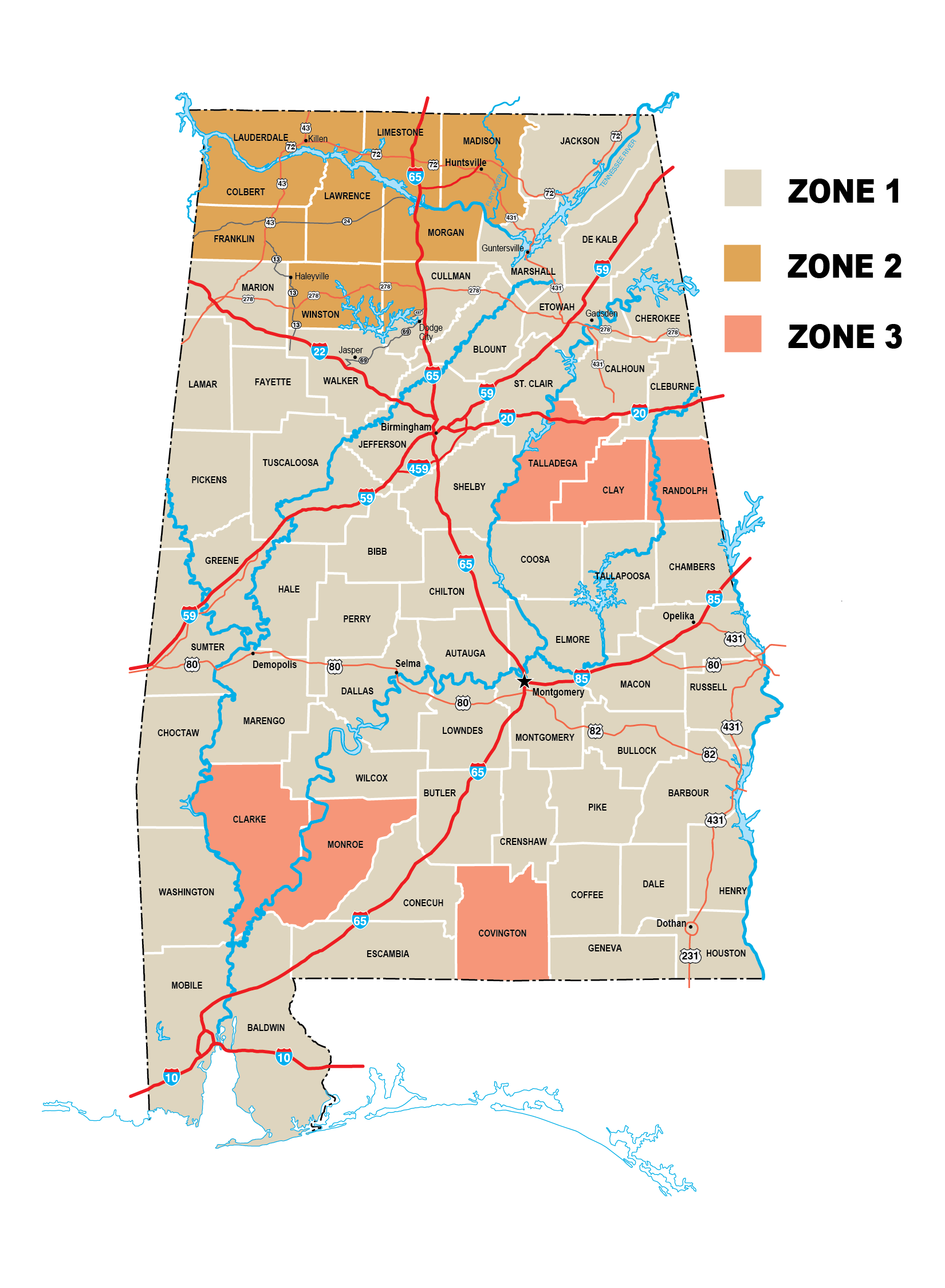 2026-2027 Turkey Zone Map
