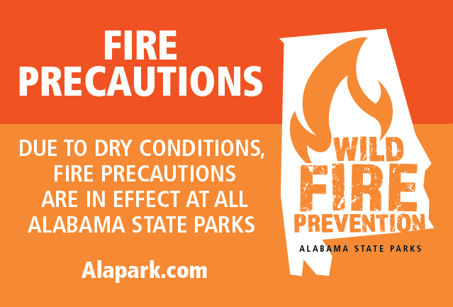 ​​​​​​​Additional Fire Precautions Announced for All Alabama State Parks