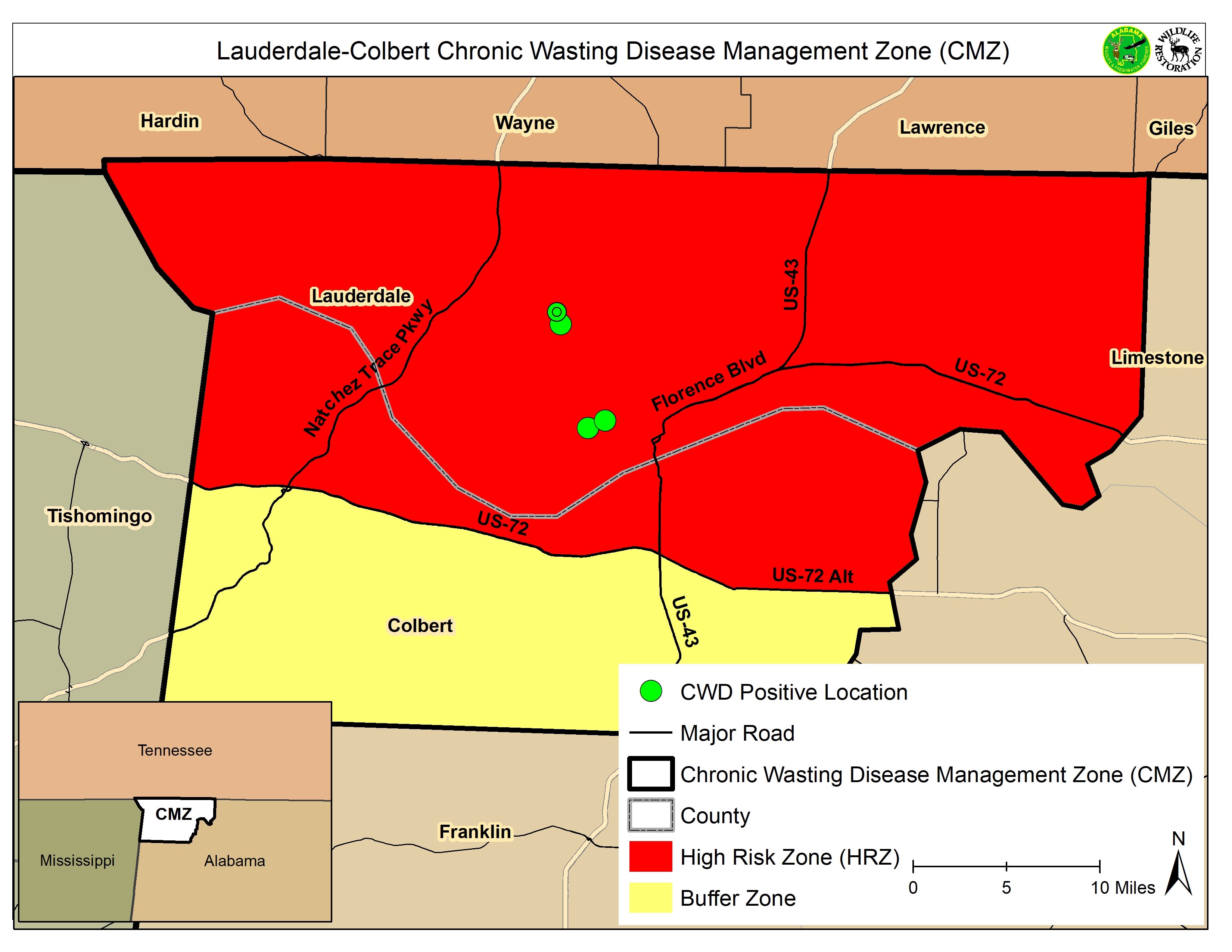 CMZ map attached (includes locations of positive cases)