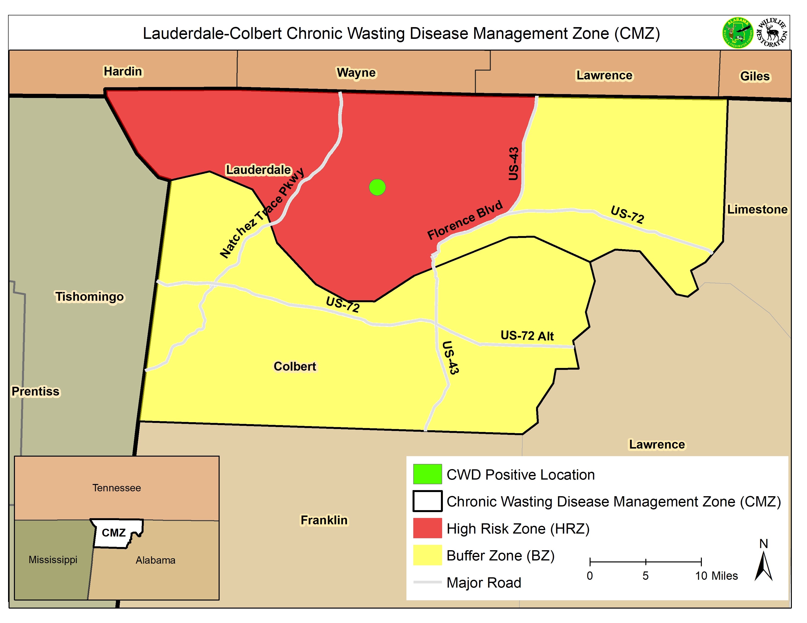 CWD Zone Map updated 01-10-2022