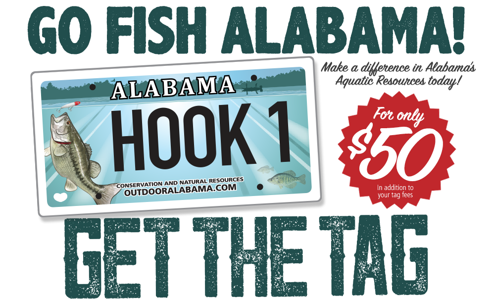 Alabama Freshwater Fishing License Plate