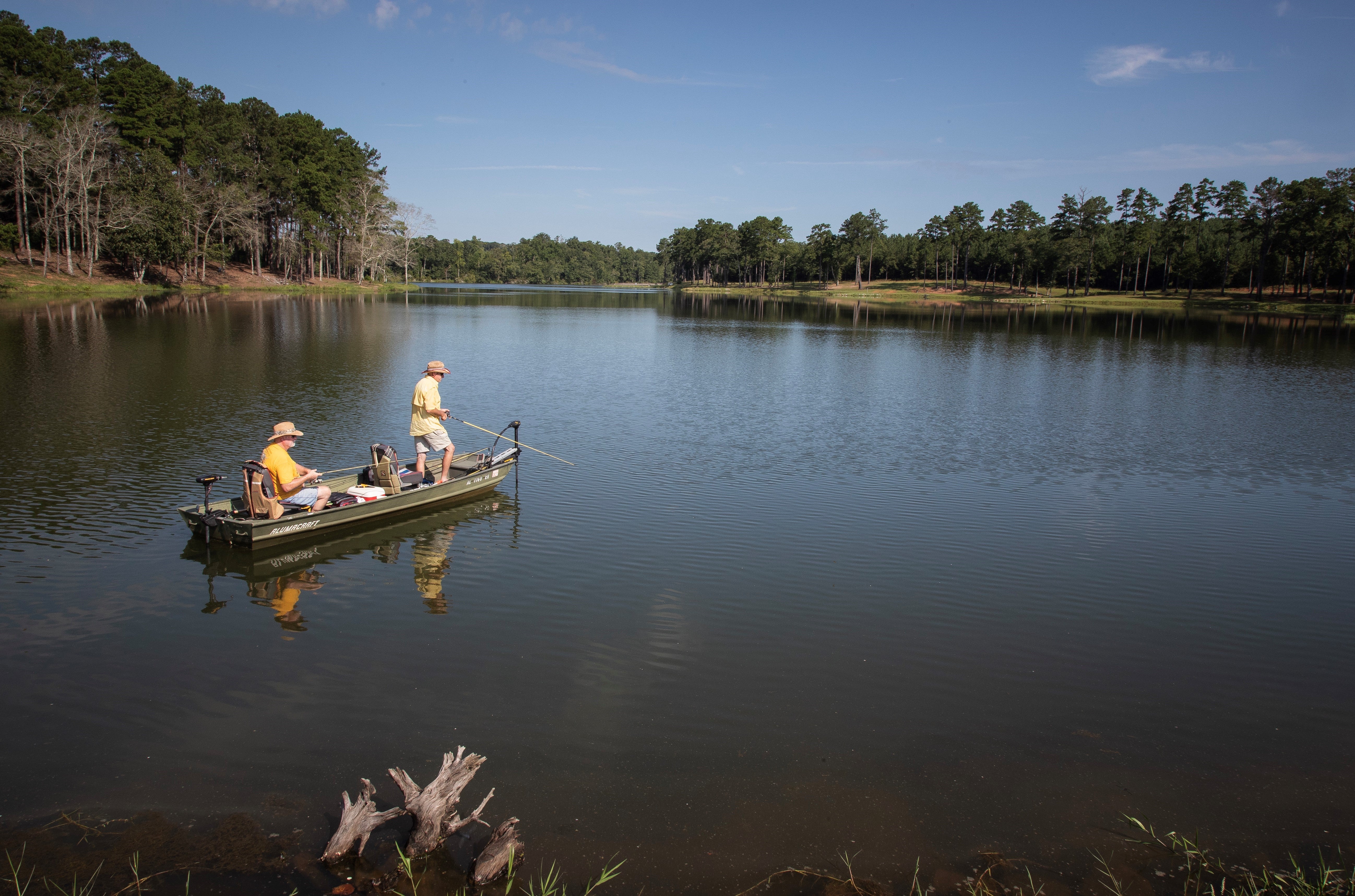 Anglers at Pike County Public Fishing Lake photo by Billy Pope, ADCNR