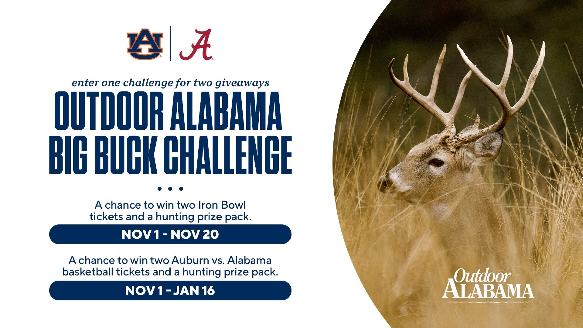 ADCNR Announces Outdoor Alabama Big Buck Challenge Photo Contest