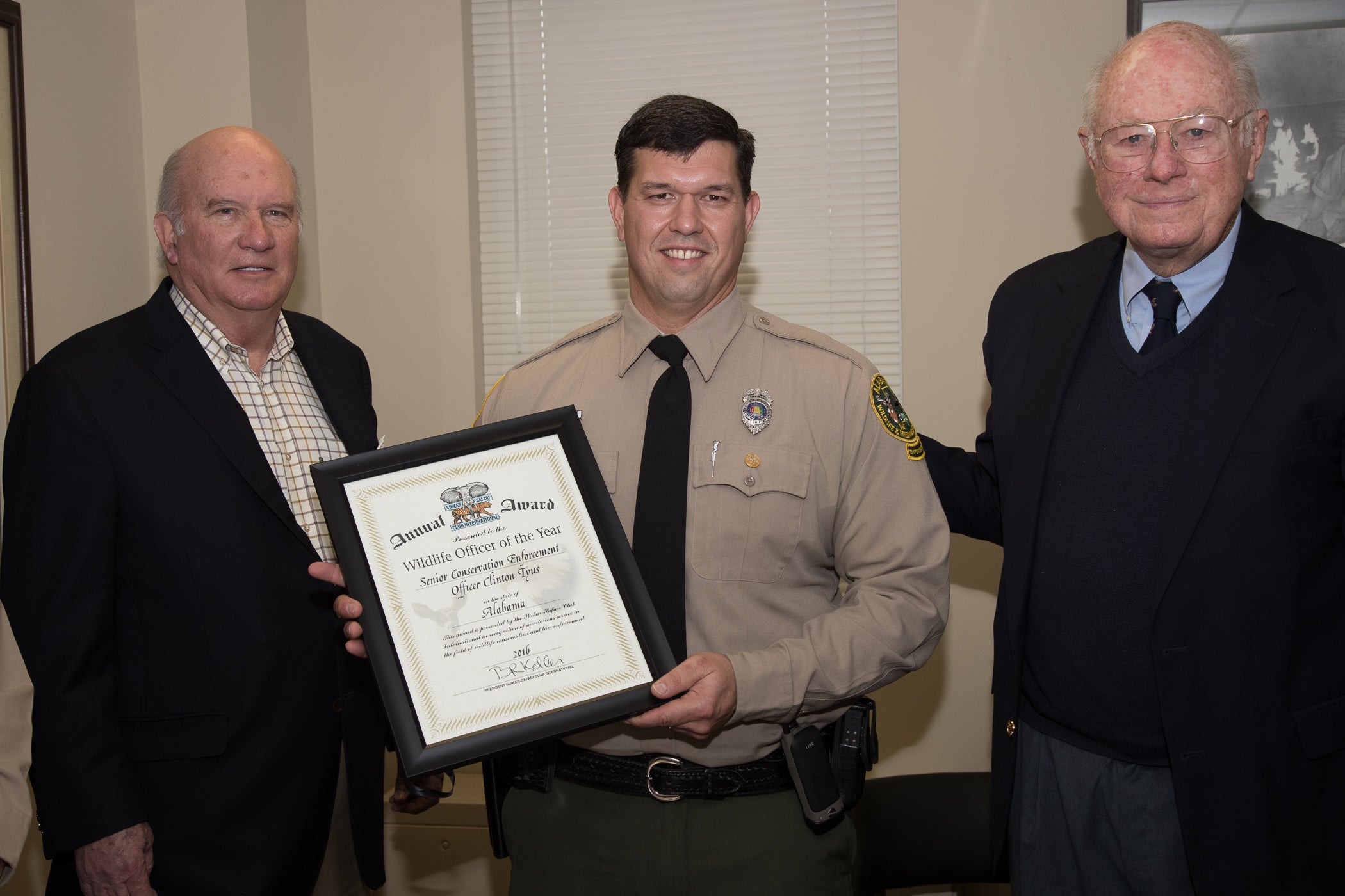  Photo (left to right): Riley Boykin Smith, Officer Tyus, and Philip Jackson.