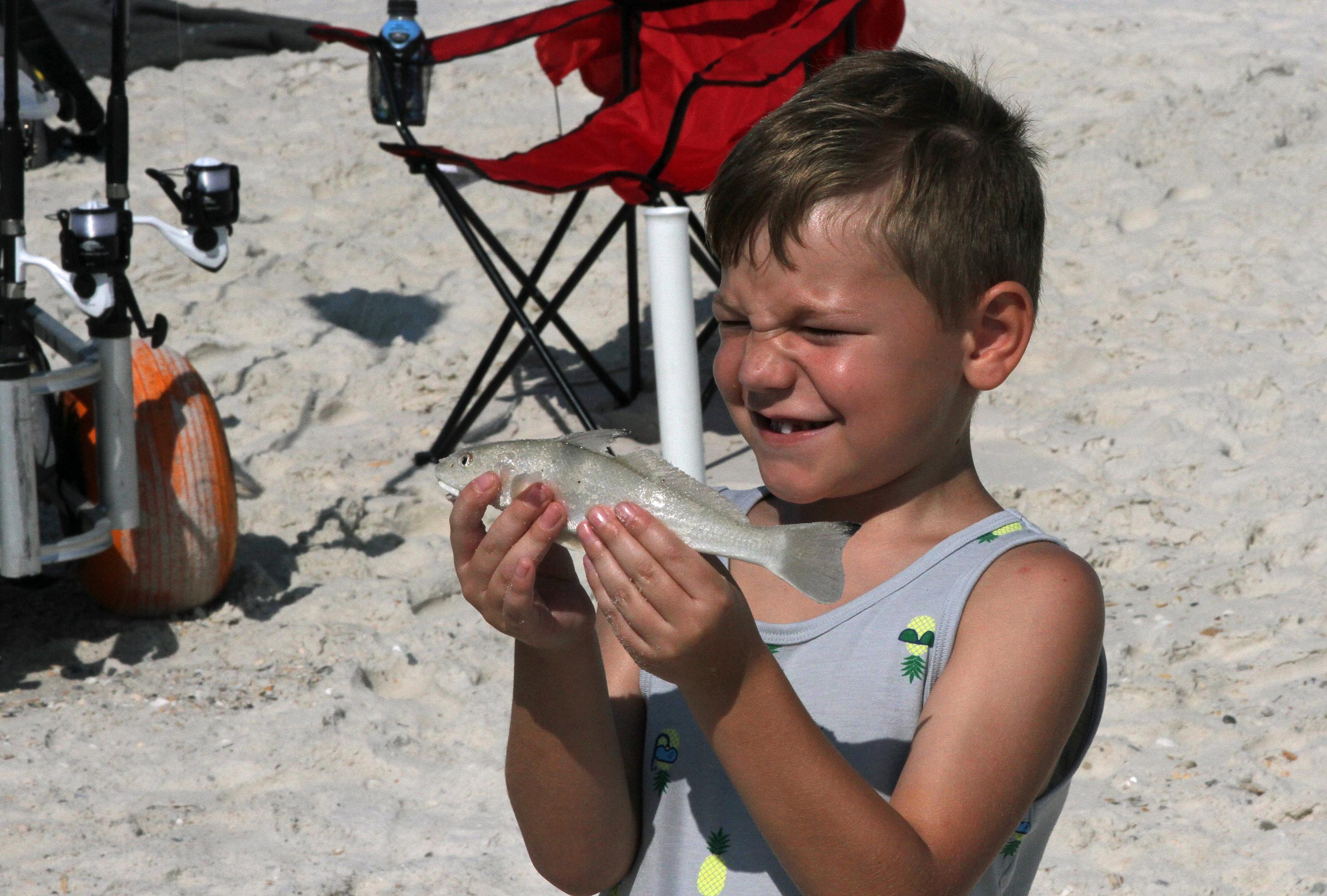Kids Learn to Surf Fish at Gulf State Park